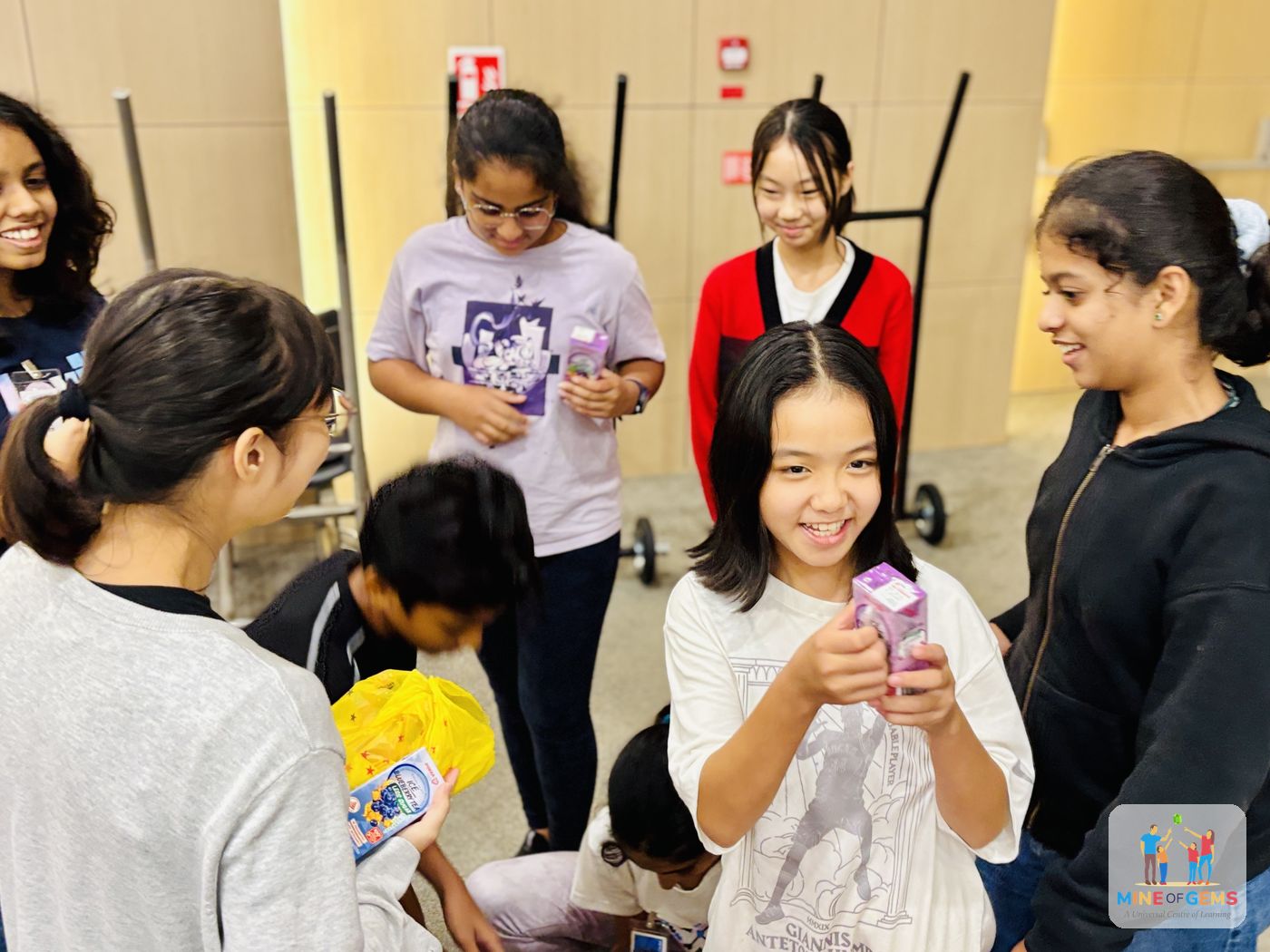 Young people laughing during a group activity